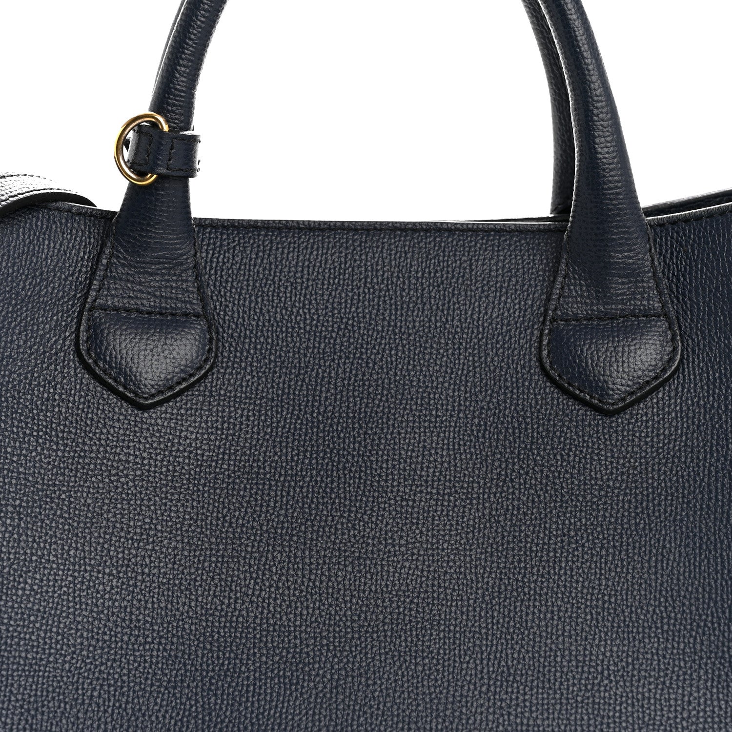 Burberry Grainy Calfskin House Check Large Banner Tote Ink Blue 8 of 15