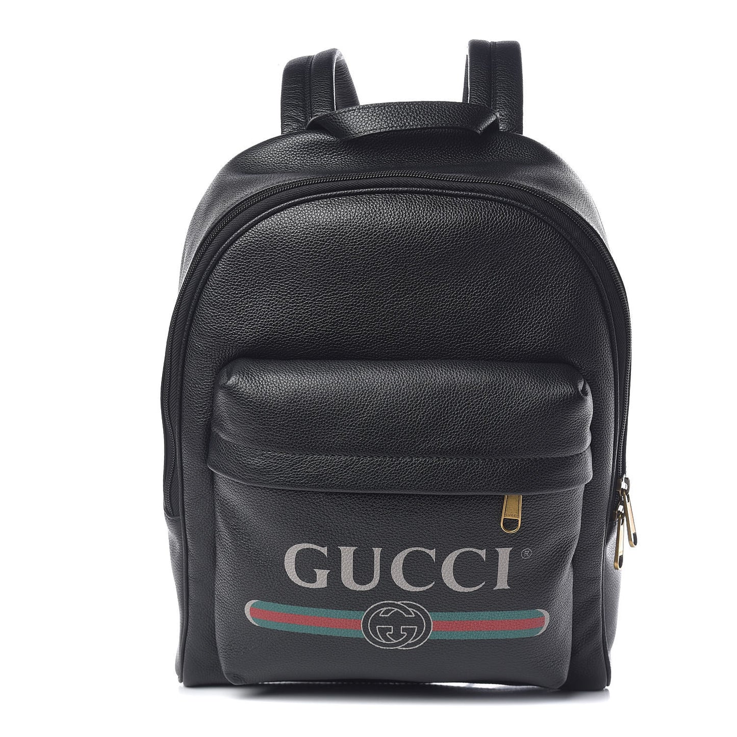 Calfskin Logo Day Backpack Black