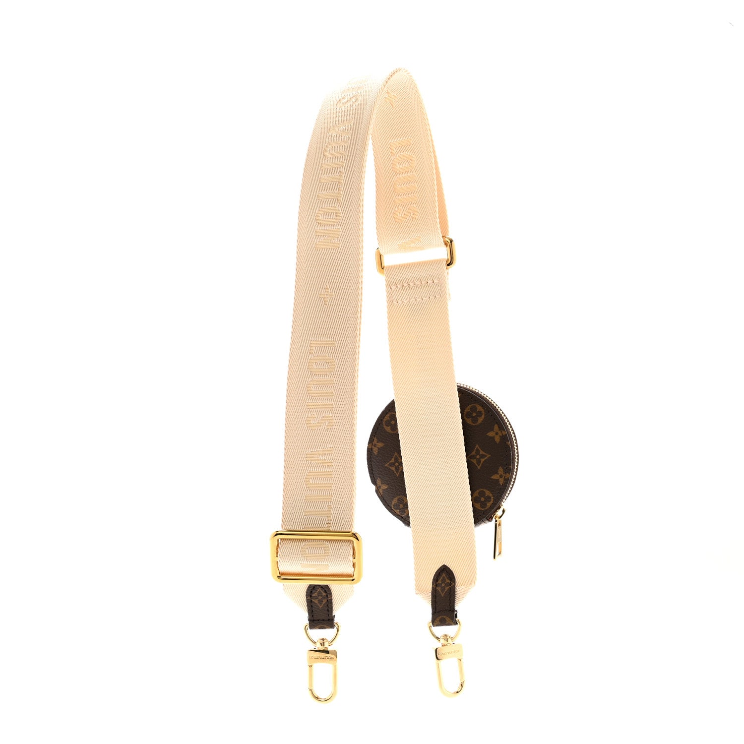 Louis Vuitton Nylon Monogram Strap with Coin Purse Cream 2 of 3