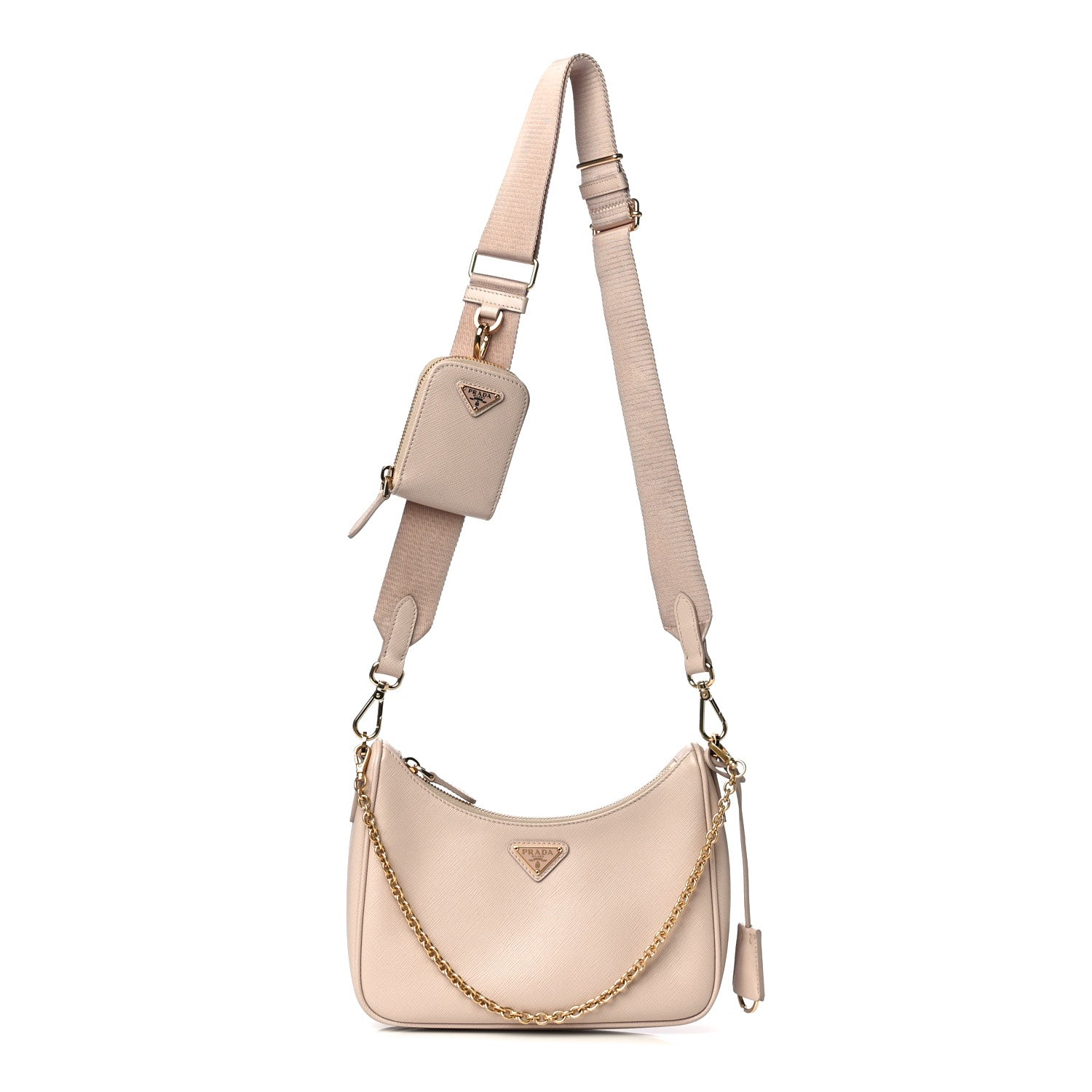 Prada Saffiano Re-Edition 2005 Shoulder Bag Cammeo Beige 1 of 7