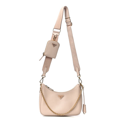 Prada Saffiano Re-Edition 2005 Shoulder Bag Cammeo Beige 1 of 7