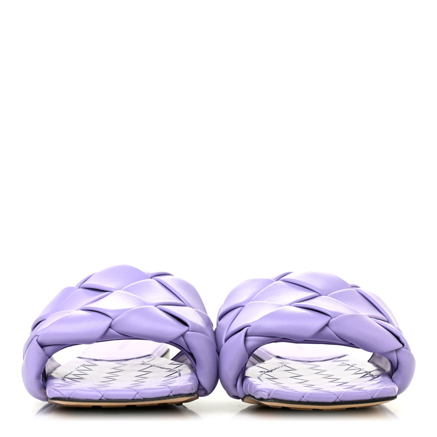 Nappa Maxi Intrecciato Lido Flat Sandals 40 Wisteria