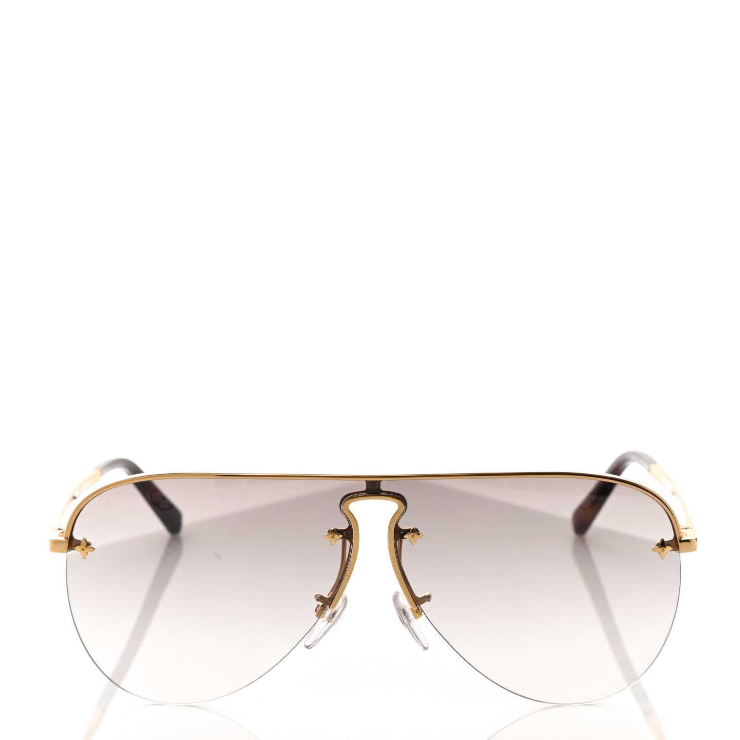 Louis Vuitton Grease Mask Sunglasses Z1470U Gold 2 of 7