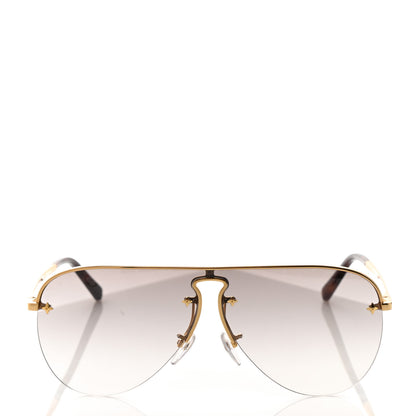 Louis Vuitton Grease Mask Sunglasses Z1470U Gold 2 of 7