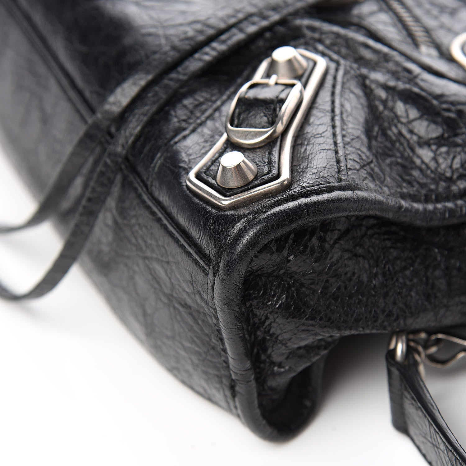 Balenciaga Agneau Silver Metallic Edge Hardware Mini City Black 15 of 16