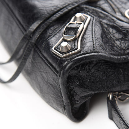 Balenciaga Agneau Silver Metallic Edge Hardware Mini City Black 15 of 16