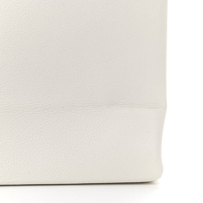 Balenciaga Calfskin Medium Logo North South Shopping Tote White 10 of 10