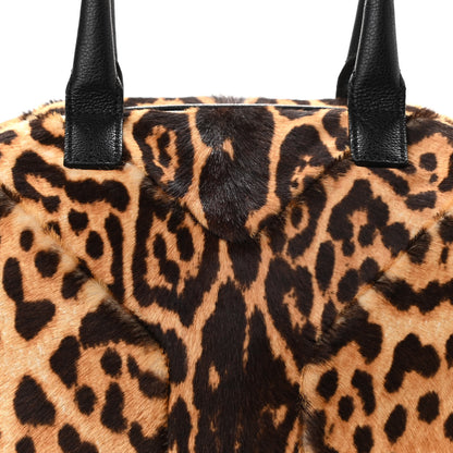 Saint Laurent Pony Hair Leopard Print Tote Black 8 of 15