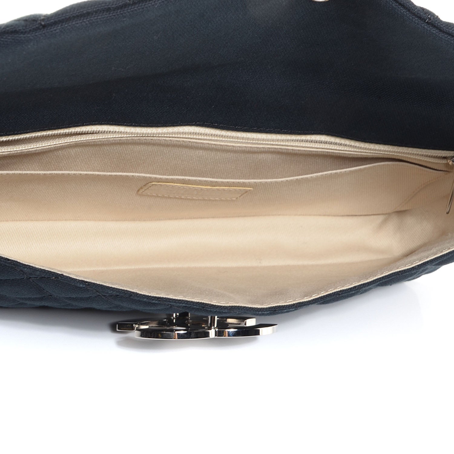 Chanel Canvas Quilted CC Cruise East West Flap Clutch Black 6 of 8