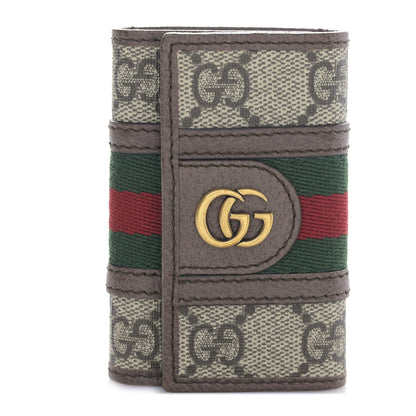 Gucci GG Supreme Monogram Web Ophidia 6 Key Holder Case Beige New Acero 1 of 8