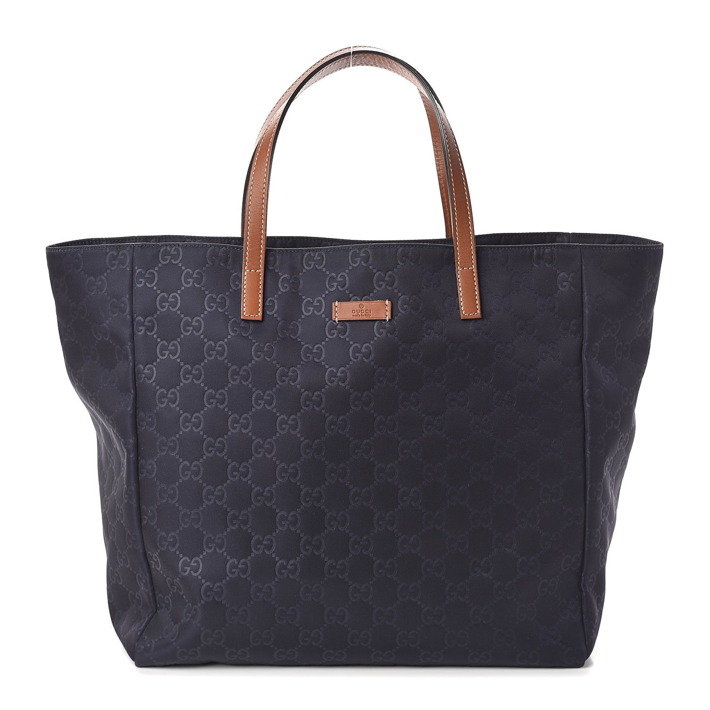Nylon Monogram Medium Tote Navy
