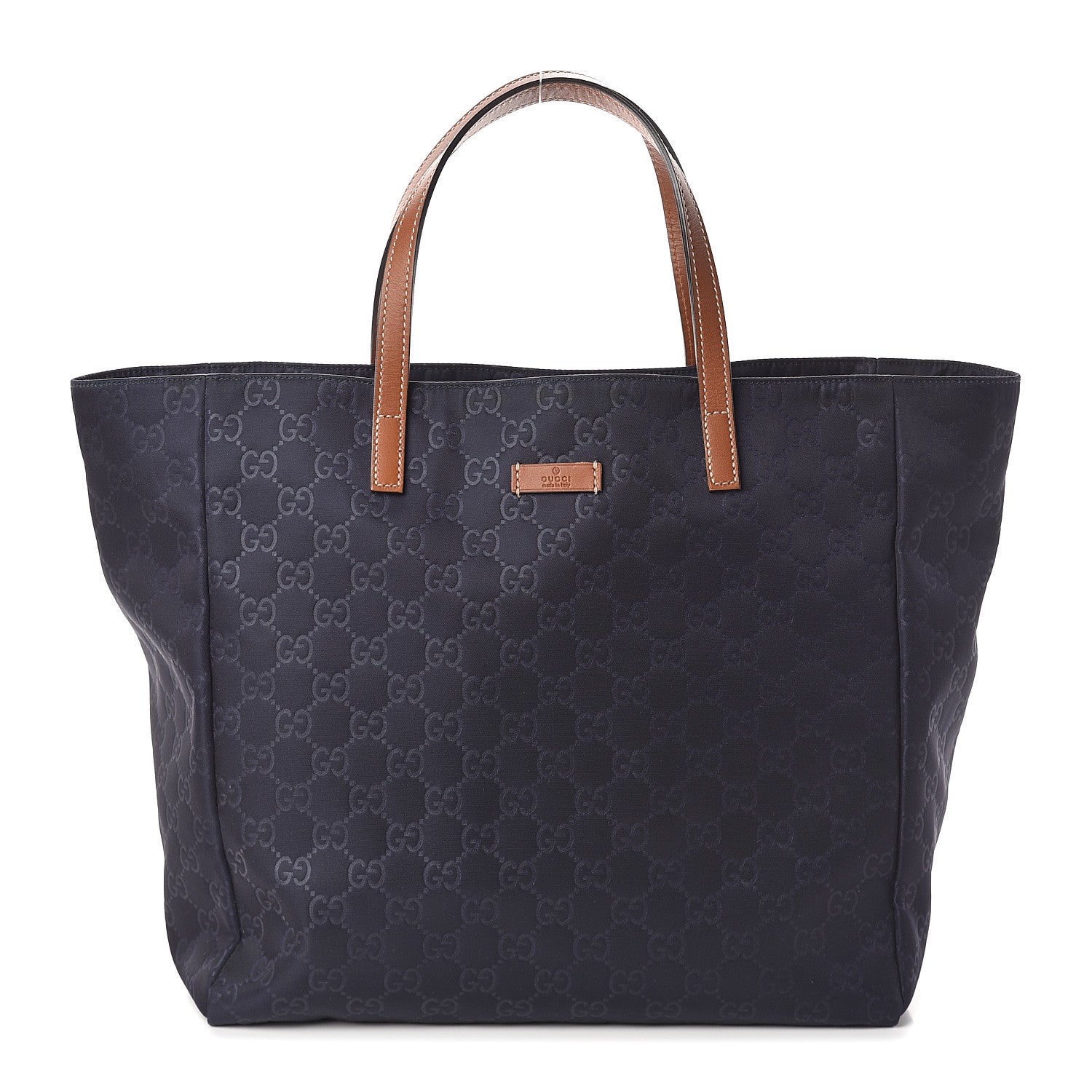 Gucci Nylon Monogram Medium Tote Navy 1 of 9