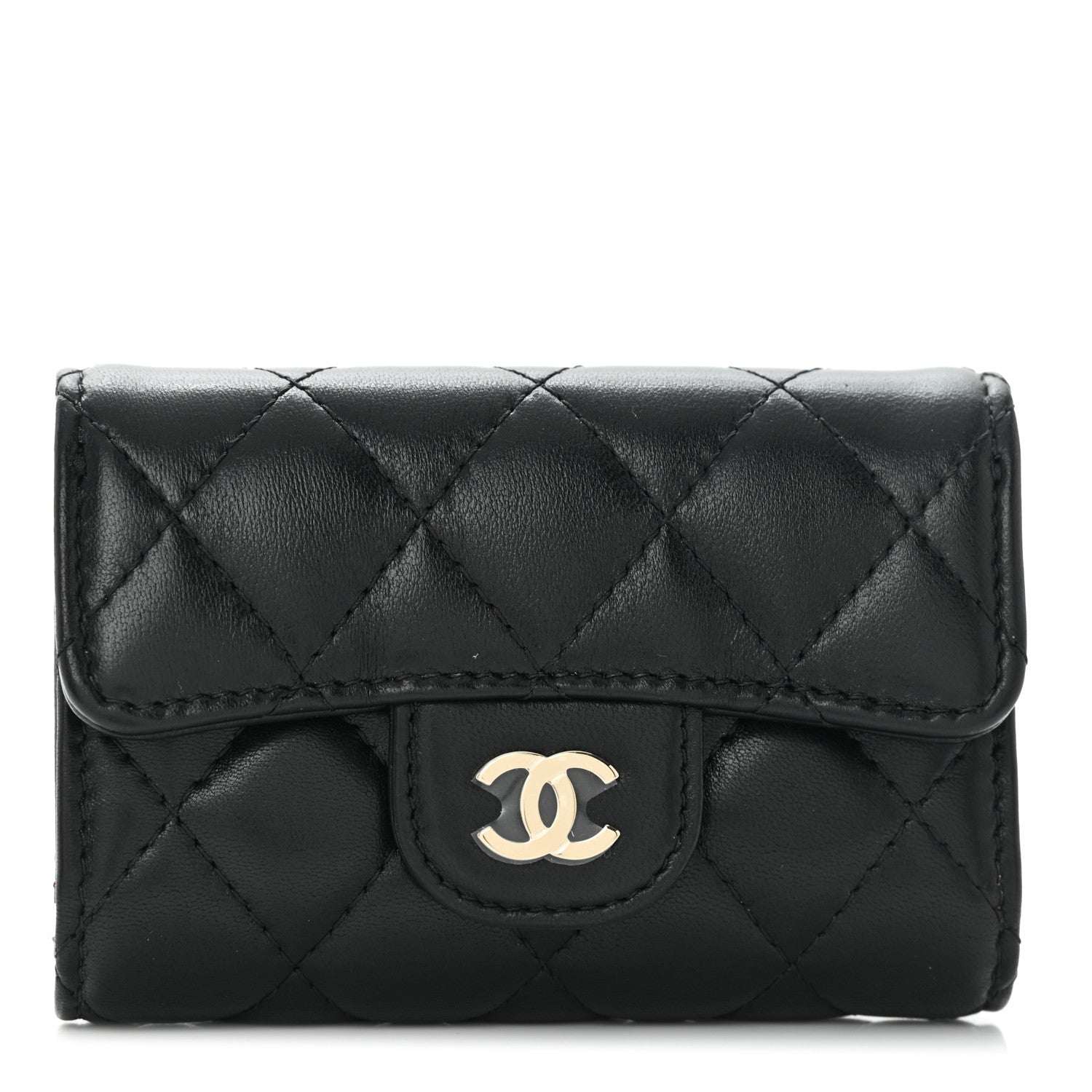 Chanel Lambskin Quilted Classic 4 Key Holder Wallet Black 1 of 11
