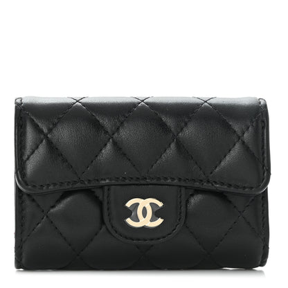 Chanel Lambskin Quilted Classic 4 Key Holder Wallet Black 1 of 11