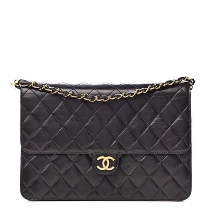 Chanel Lambskin Quilted Medium Single Flap Black 1 of 11