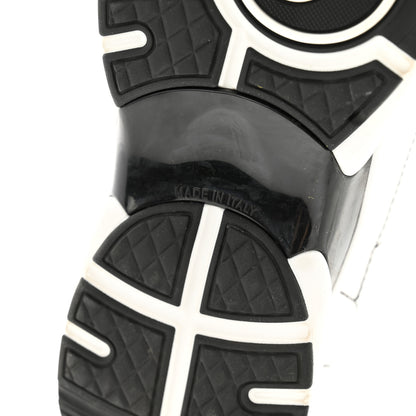 Chanel Cotton Womens CC Sneakers 37 White Black 6 of 11