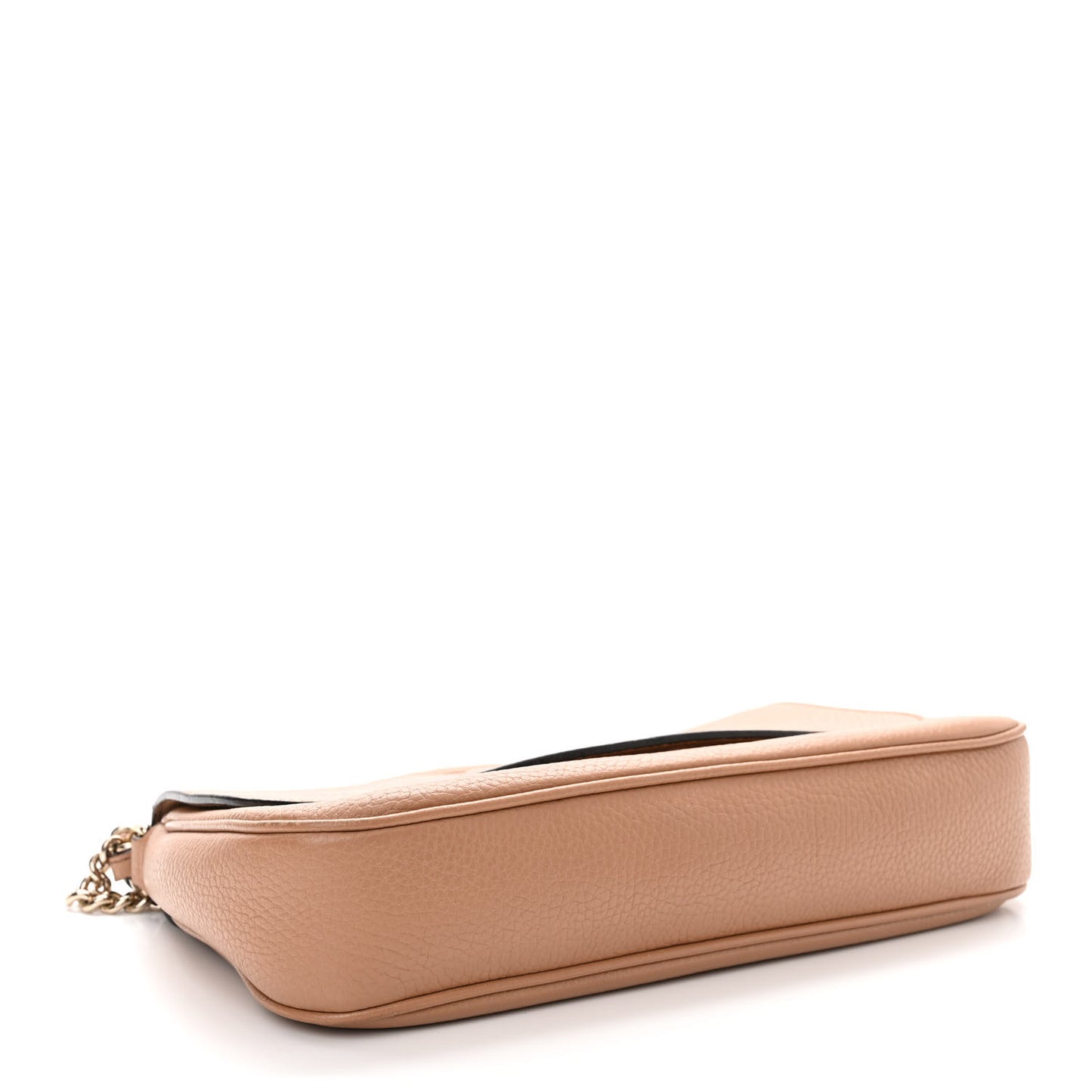 Pebbled Calfskin Medium Soho Flap Crossbody Camelia
