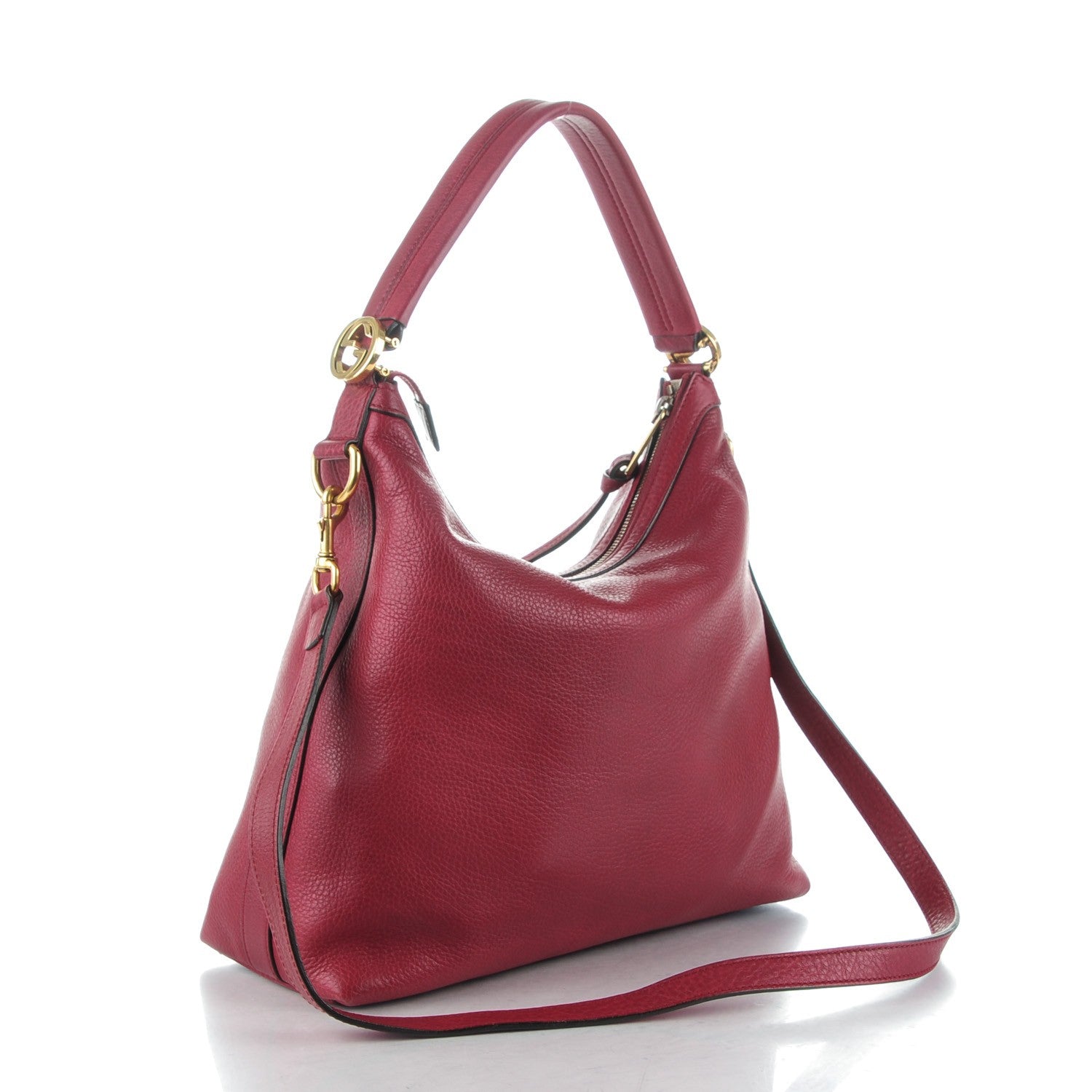 Gucci Pebbled Calfskin Small Miss GG Hobo Red 3 of 7
