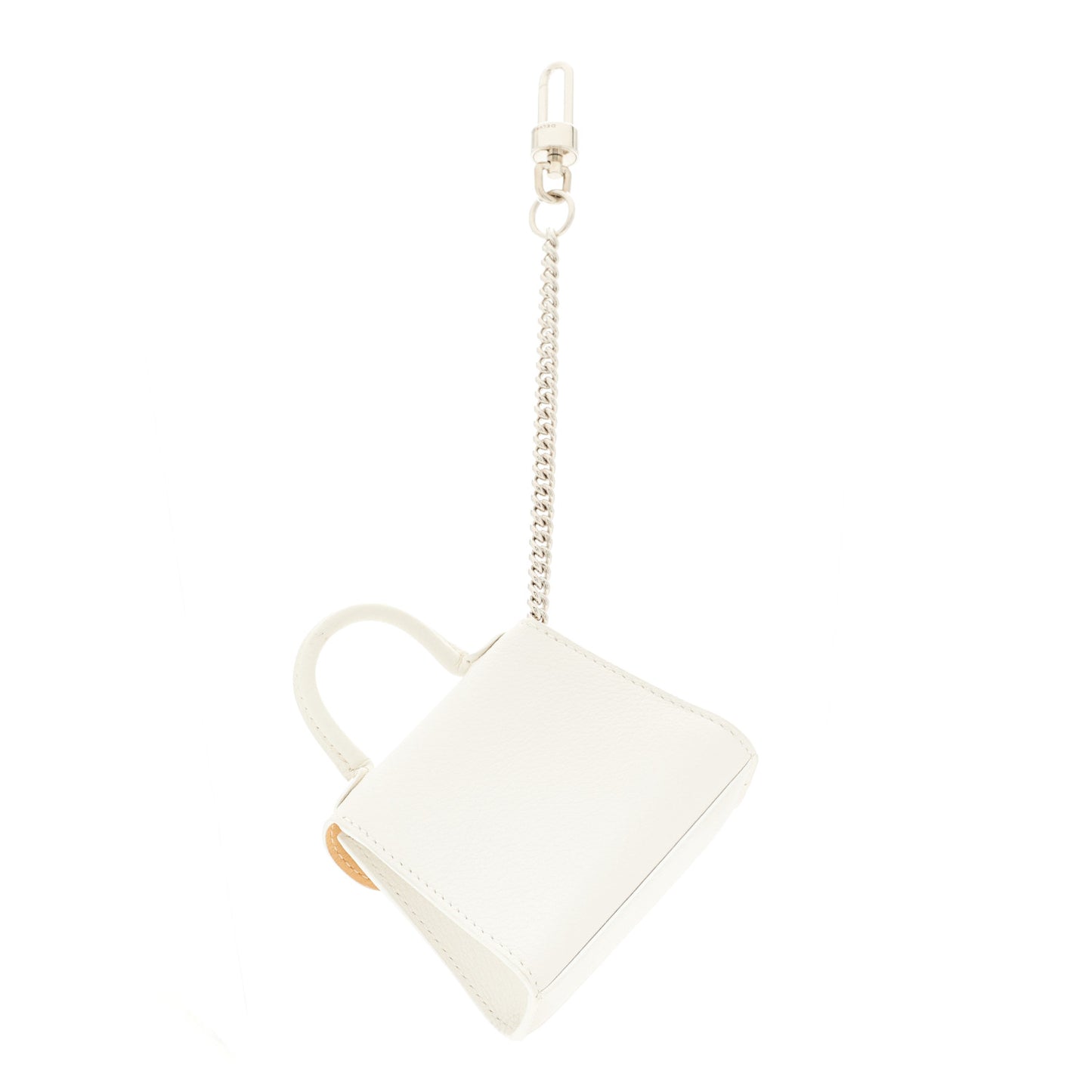 Calfskin Mini Brillant Bag Charm So White