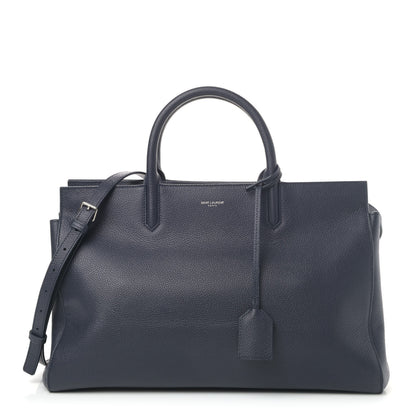 Saint Laurent Calfskin Medium Rive Gauche Cabas Navy Blue 1 of 6