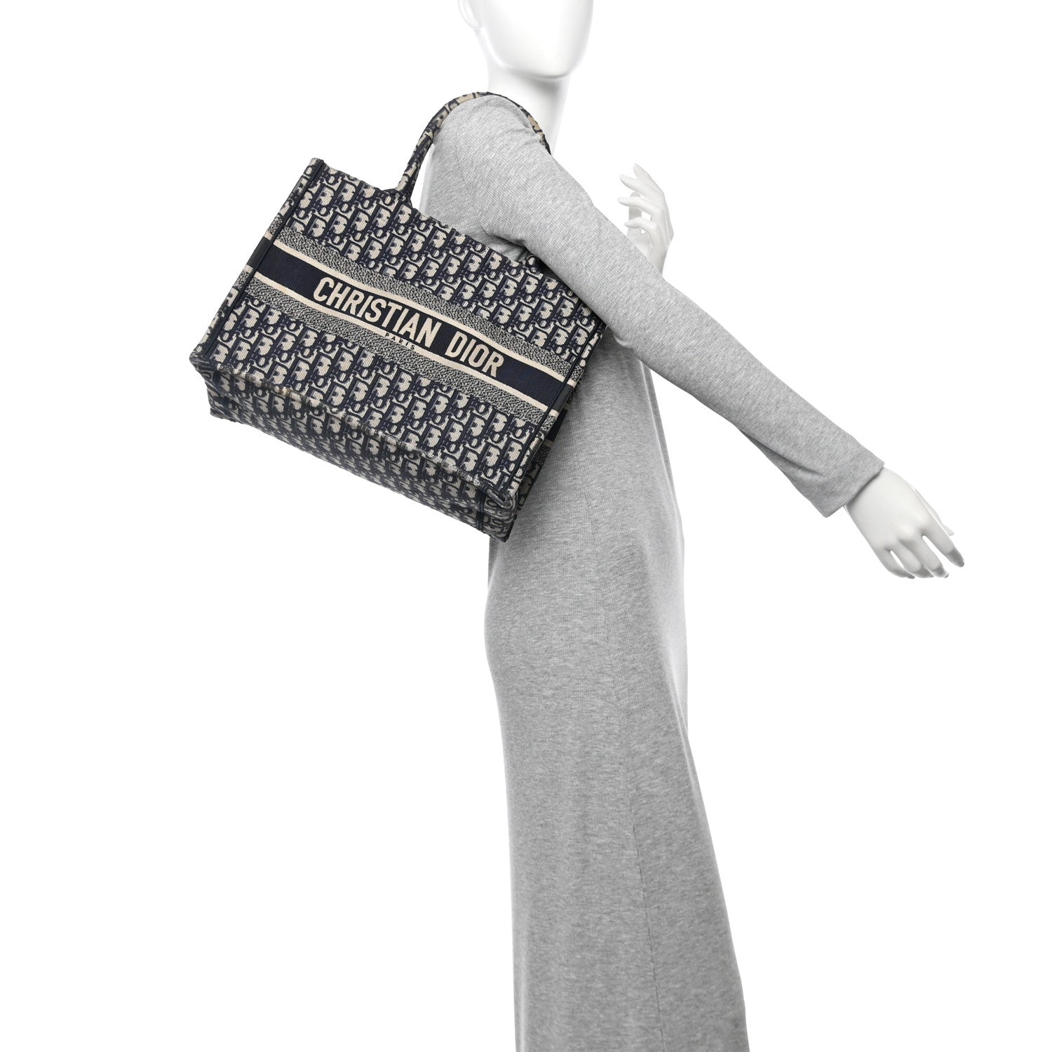 Christian Dior Oblique Medium Book Tote Blue Multicolor 2 of 16