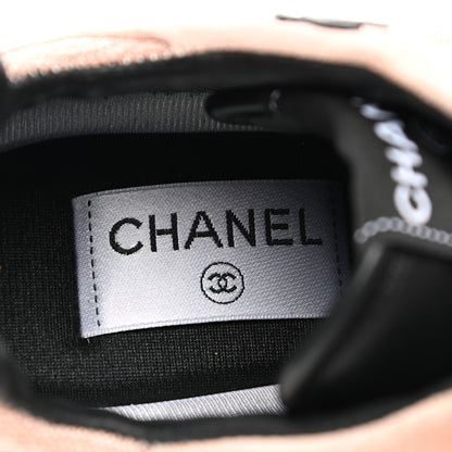 Chanel Mesh Suede Calfskin Quilted Sneakers 39 Pink Beige 6 of 11