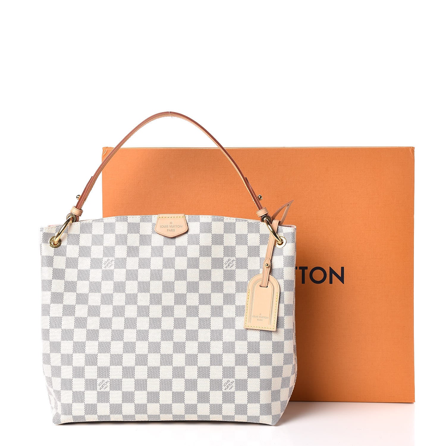 Louis Vuitton Damier Azur Graceful PM Rose Ballerine 16 of 16
