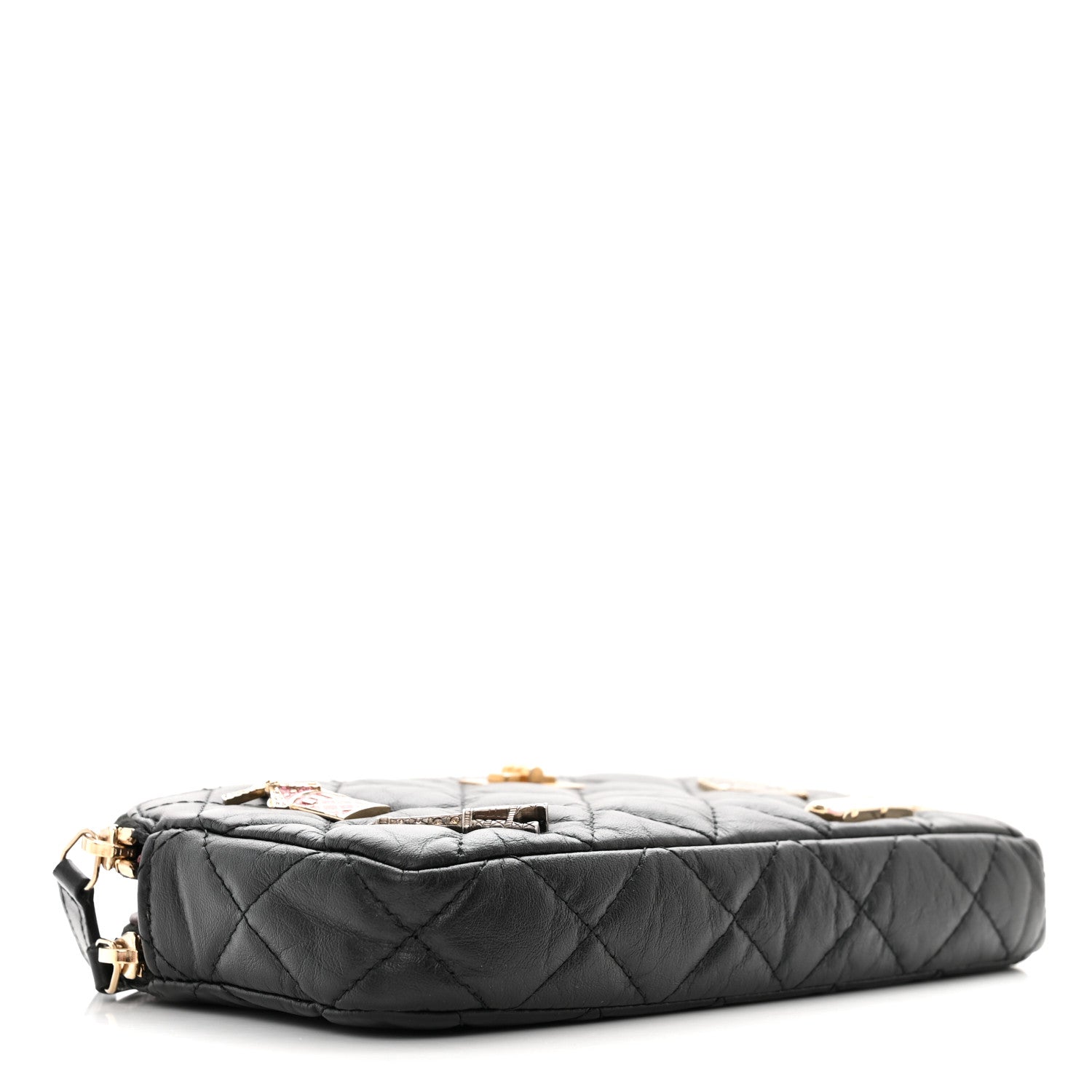 Chanel Aged Calfskin Lucky Charms 2.55 Reissue Small Clutch With Chain Black 4 of 13