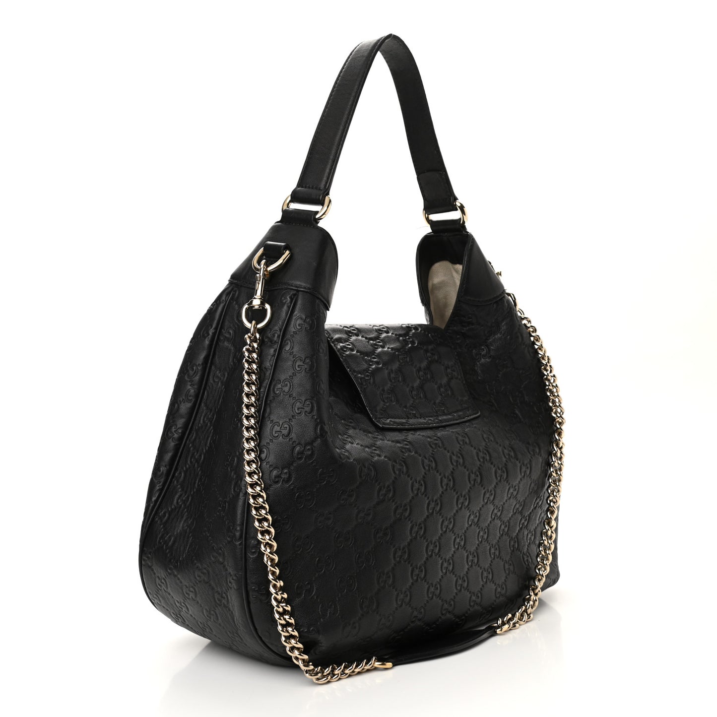 Guccissima Medium Emily Hobo Black