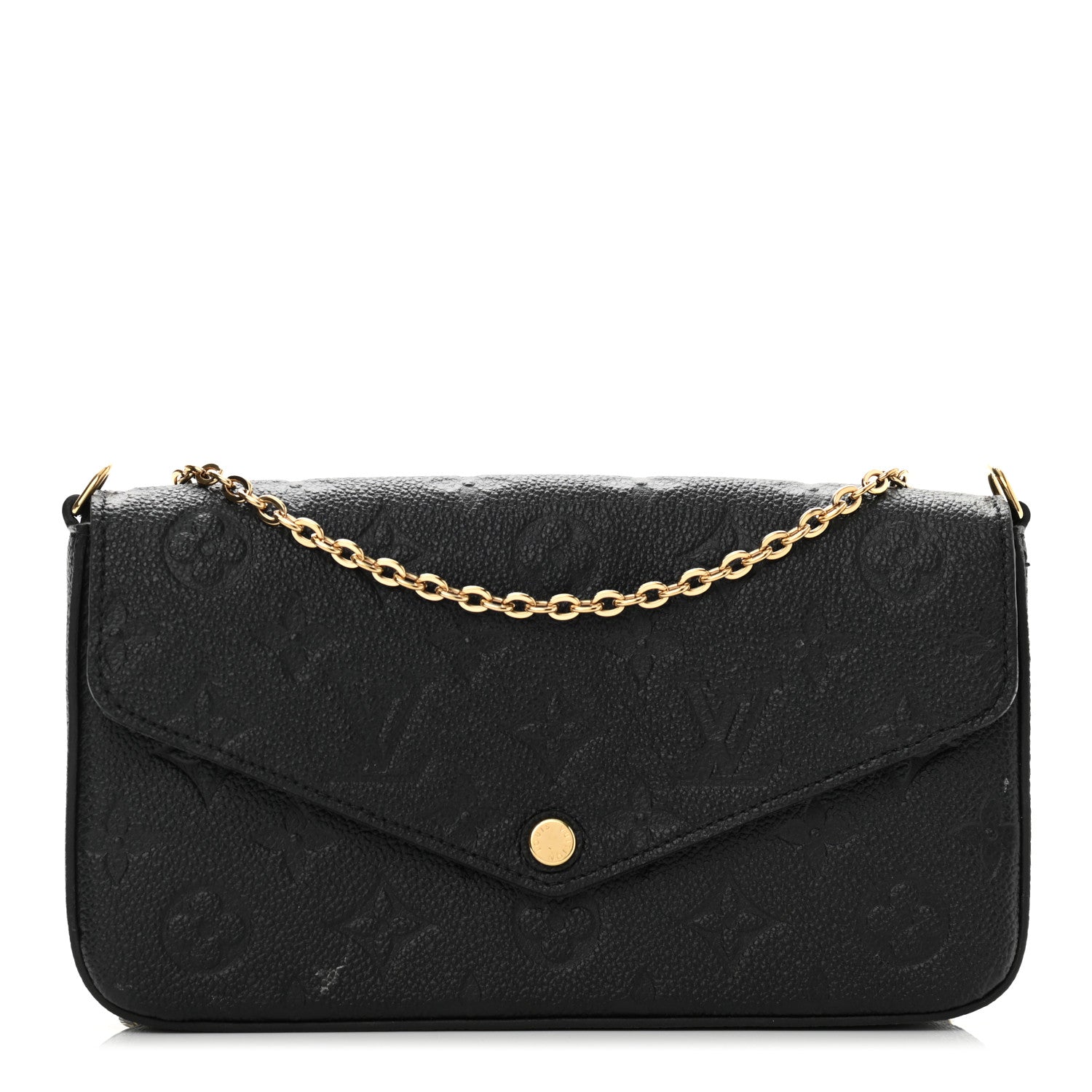 Louis Vuitton Empreinte Pochette Felicie Chain Wallet Black 3 of 12