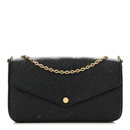 Louis Vuitton Empreinte Pochette Felicie Chain Wallet Black 3 of 12