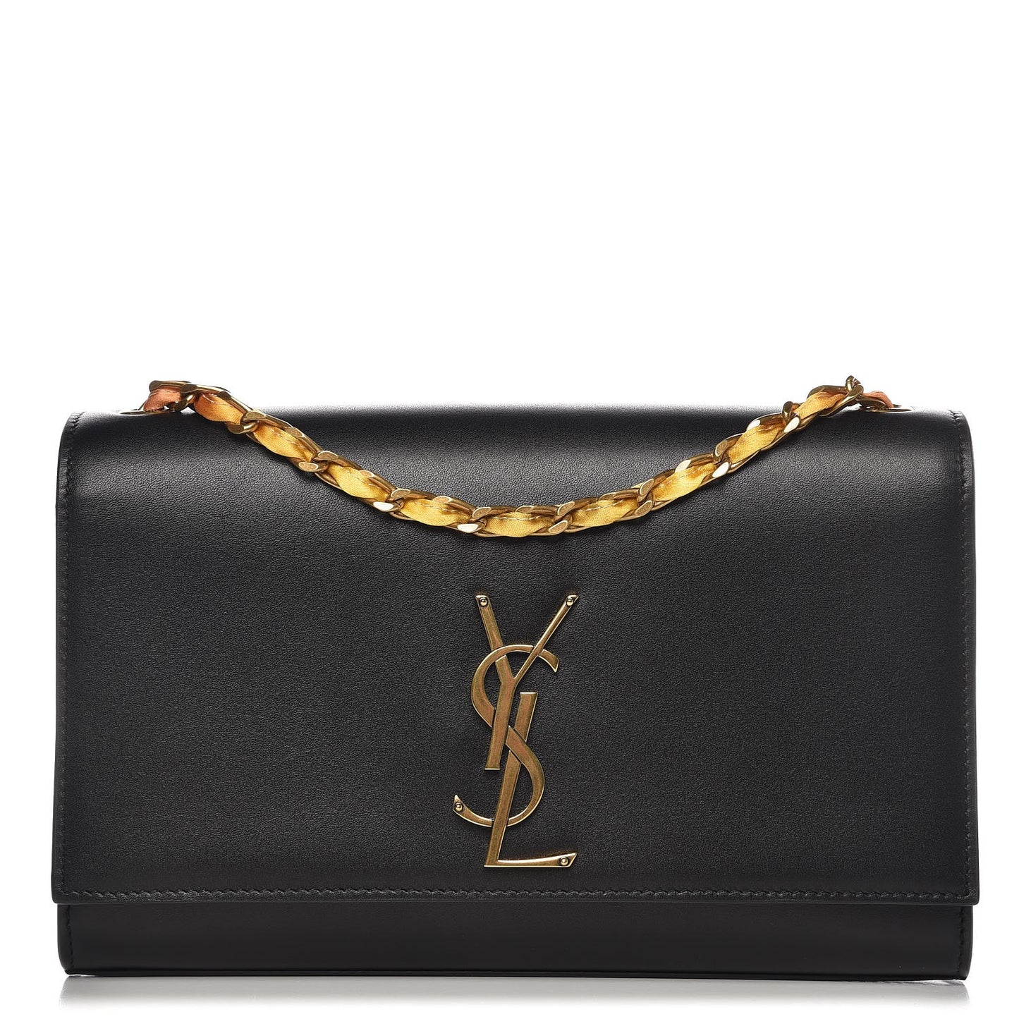 Calfskin Medium Monogram Kate Satchel Black Multicolor