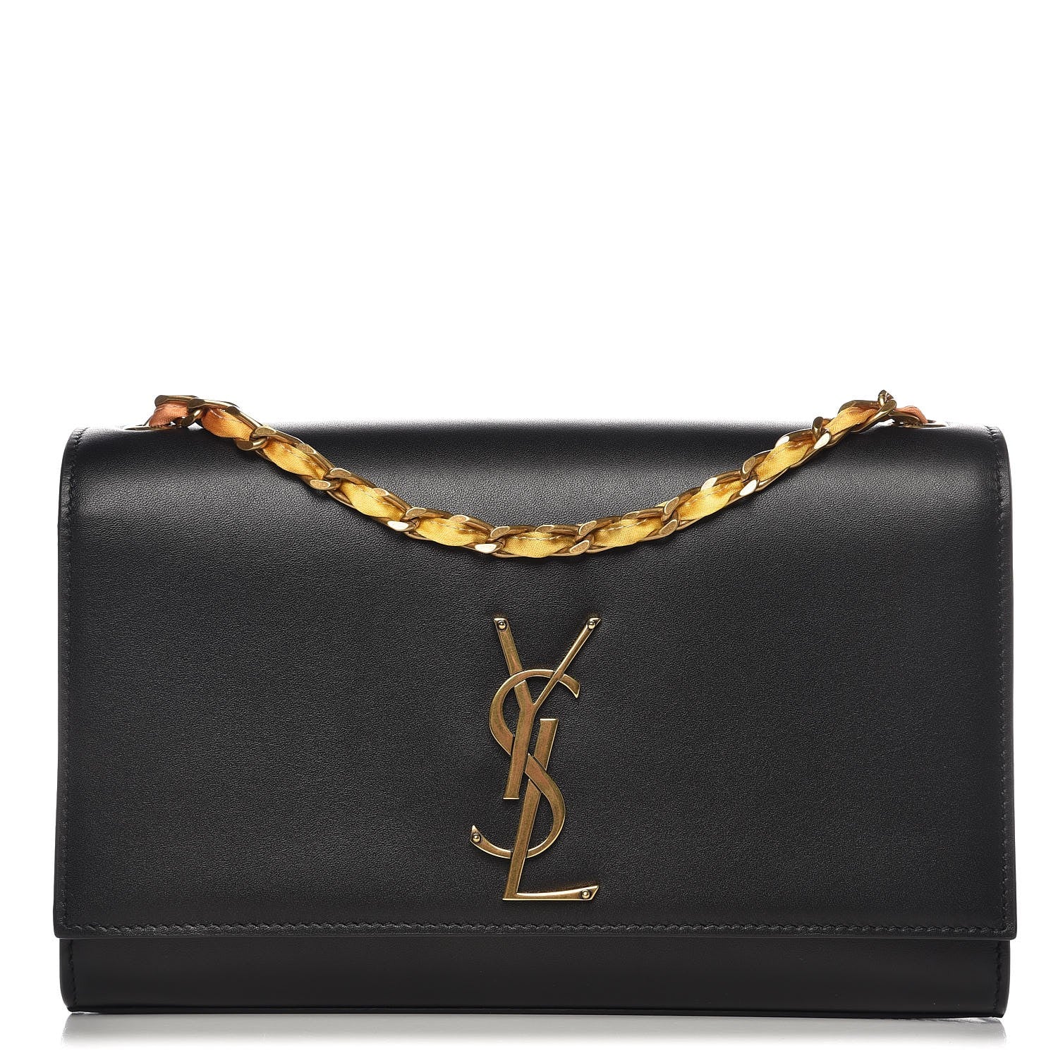 Saint Laurent Calfskin Medium Monogram Kate Satchel Black Multicolor 1 of 7