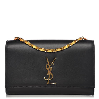 Saint Laurent Calfskin Medium Monogram Kate Satchel Black Multicolor 1 of 7