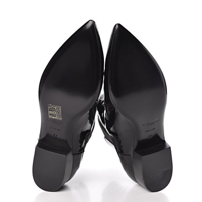 Saint Laurent Vitello Vernice Ankle Boots 37 Black 5 of 8
