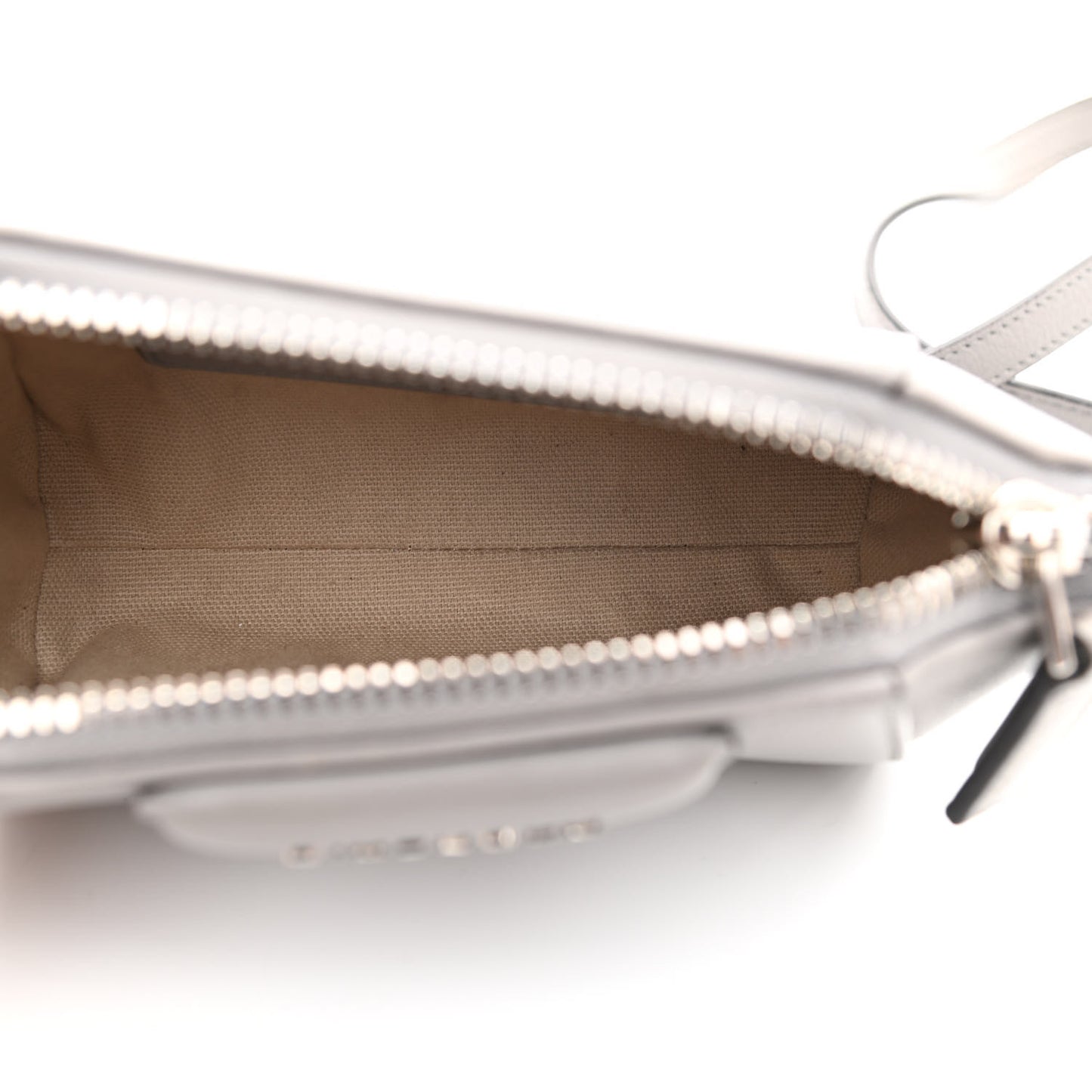 Sugar Goatskin Nano Antigona Pearl Grey