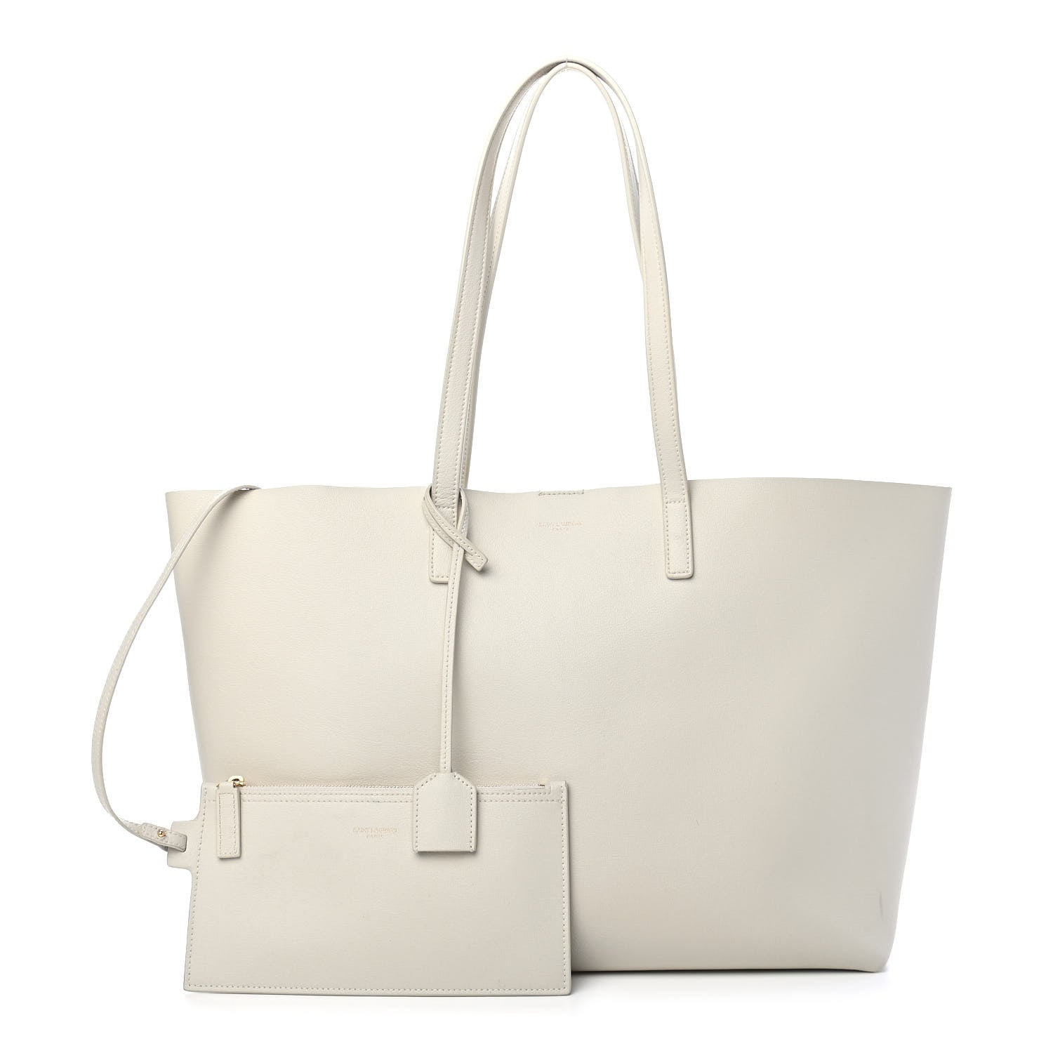Saint Laurent Calfskin Large Shopping Tote Porcellana 1 of 10