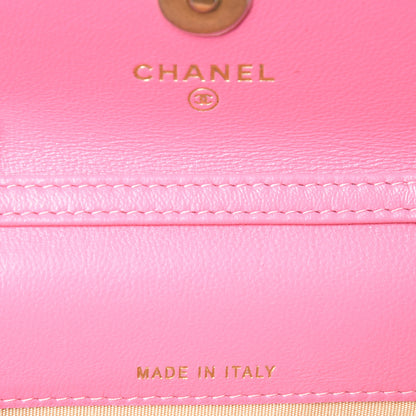 Chanel Lambskin Quilted Pearl Crush Clutch With Chain Pink 7 of 11
