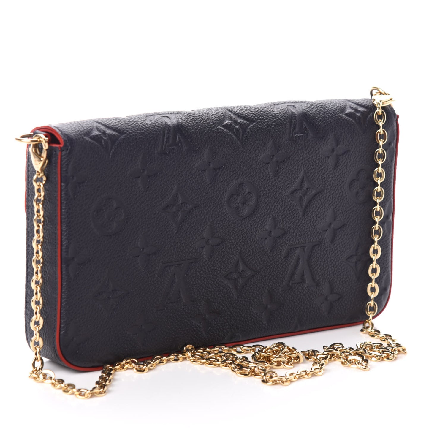 Empreinte Pochette Felicie Chain Wallet Marine Rouge