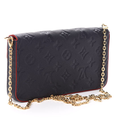Louis Vuitton Empreinte Pochette Felicie Chain Wallet Marine Rouge 4 of 9