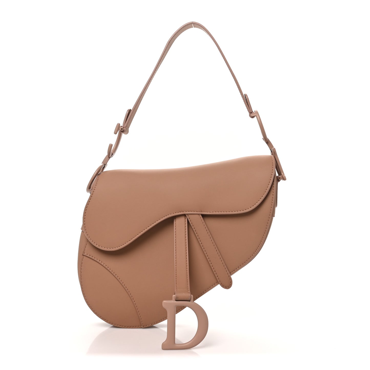 Ultra Matte Calfskin Saddle Bag Blush