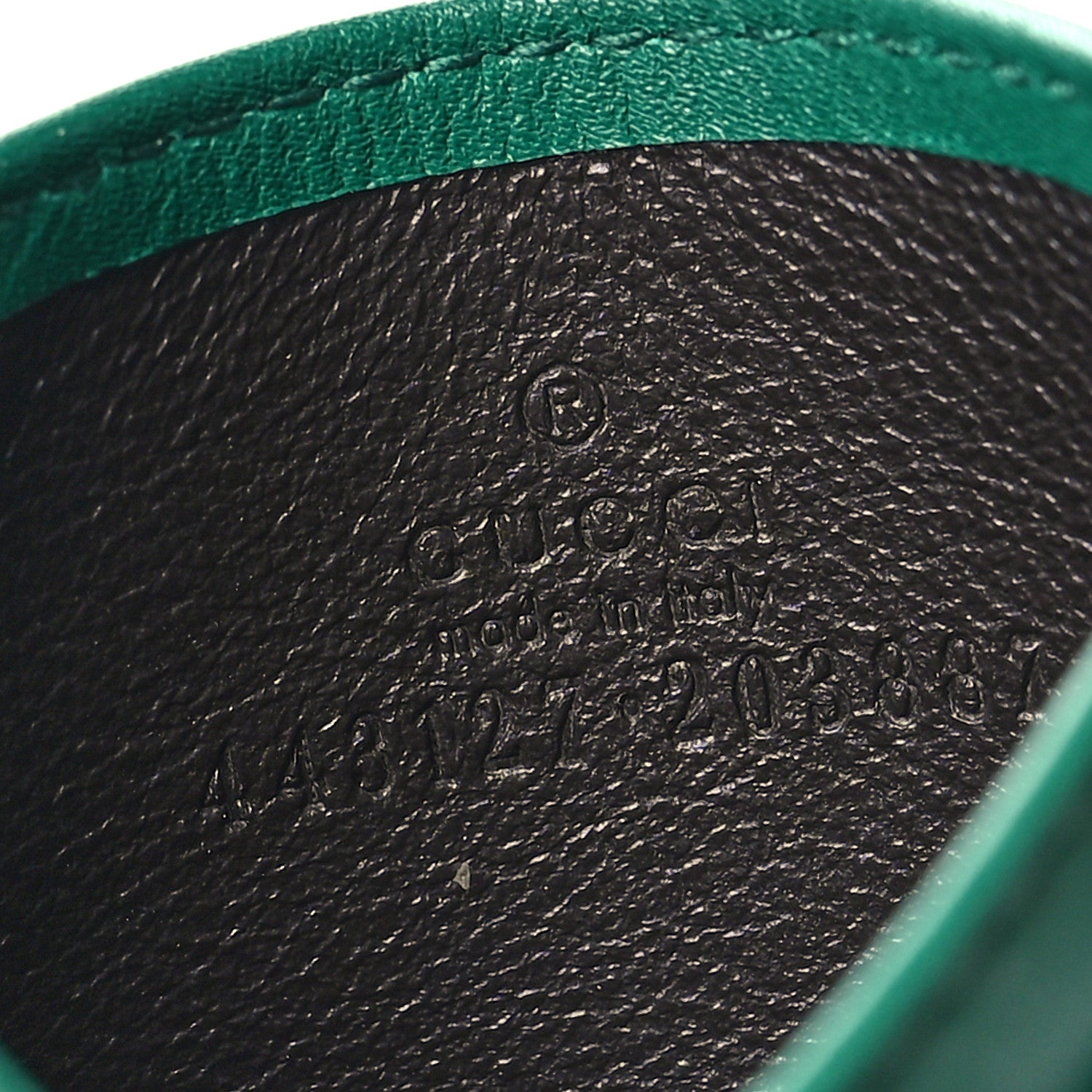 Gucci Calfskin Matelasse GG Marmont Card Holder Emerald Green 5 of 6
