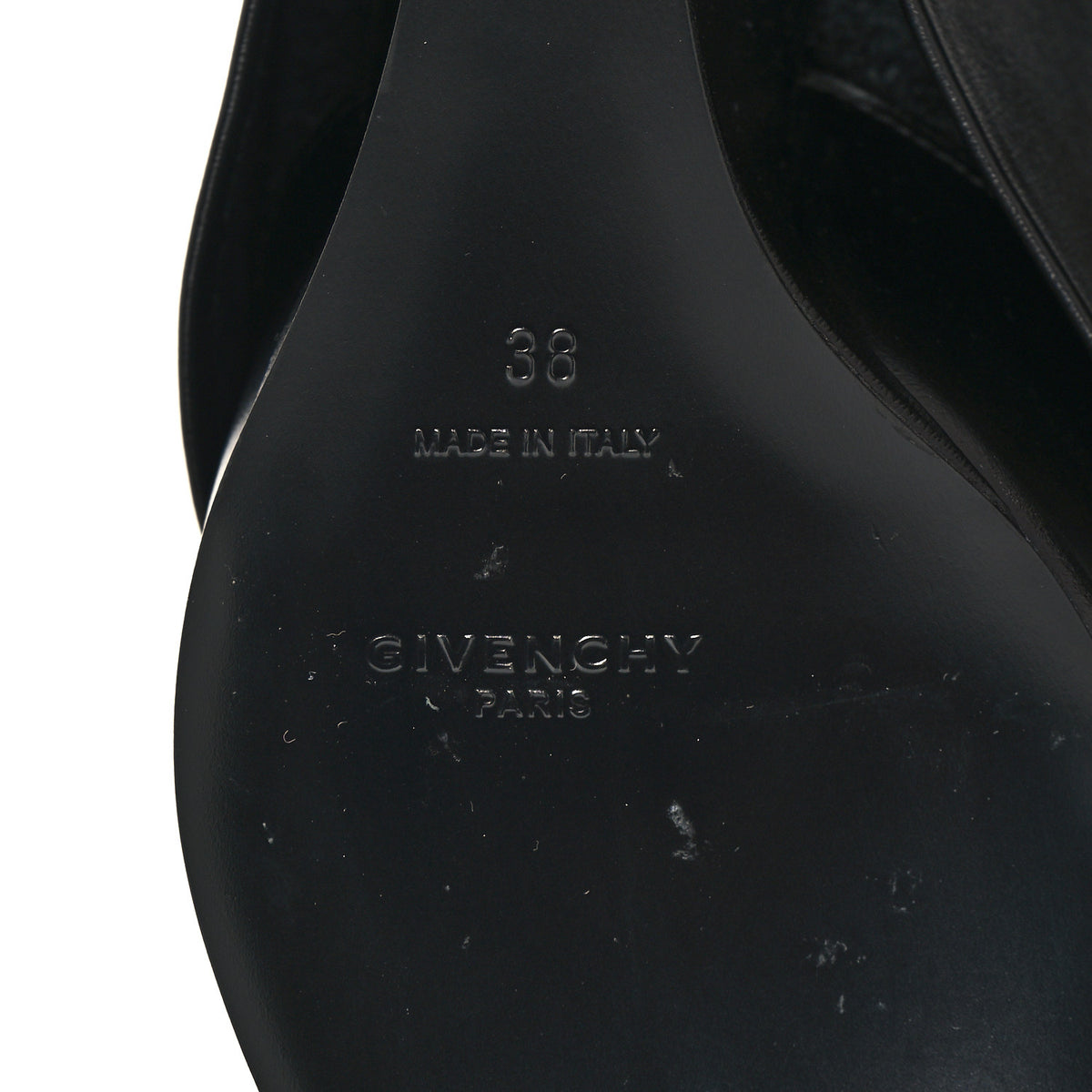 Calfskin Shark Lock Ankle Boots 38 Black