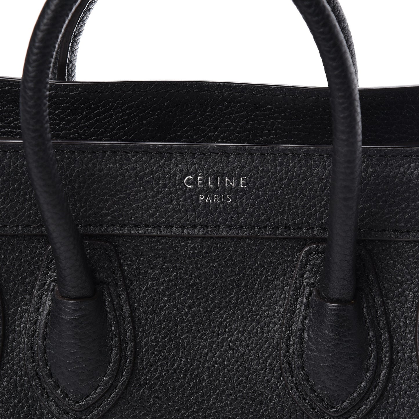 Drummed Calfskin Nano Luggage Black
