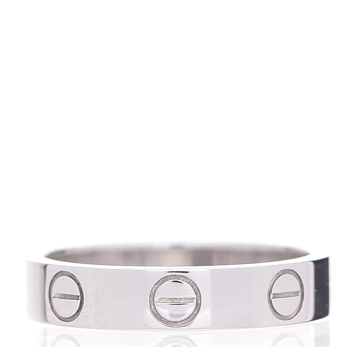 18K White Gold 3.5mm LOVE Wedding Band Ring 47 4