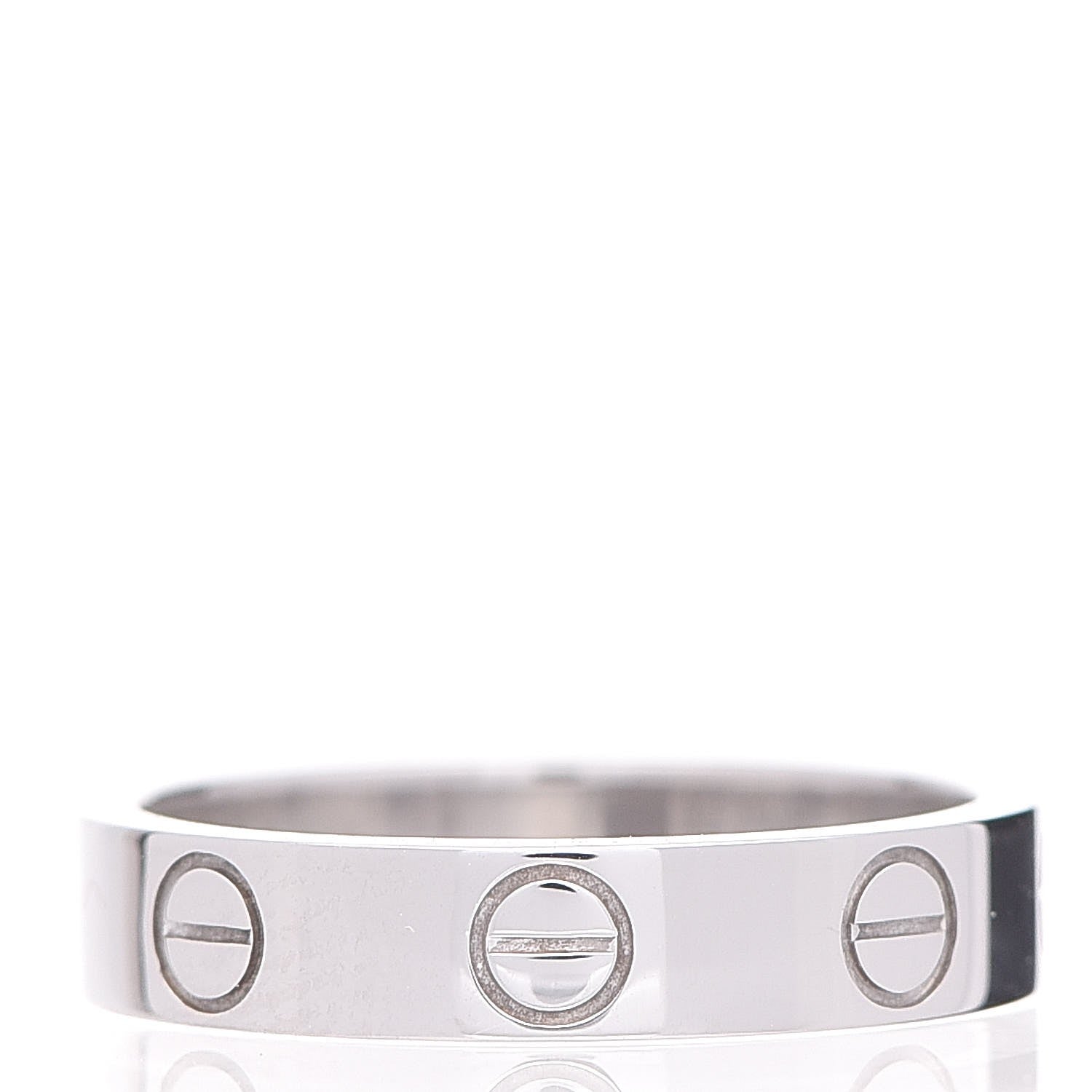Cartier 18K White Gold 3.5mm LOVE Wedding Band Ring 47 4 3 of 4
