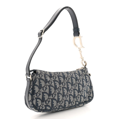 Christian Dior Monogram Shoulder Bag Pochette Blue 3 of 13