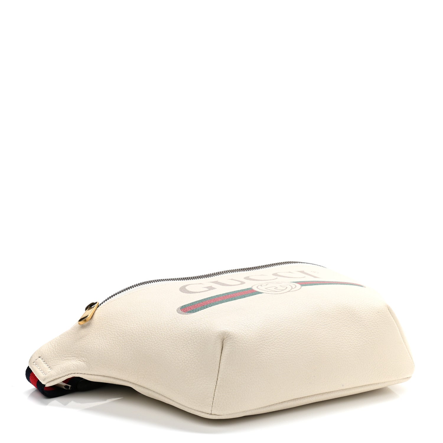 Gucci Grained Calfskin Logo Belt Bag White 4 of 11