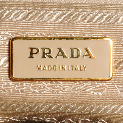 Prada Nappa Dressy Gaufre Framed Tote Cipria 7 of 10