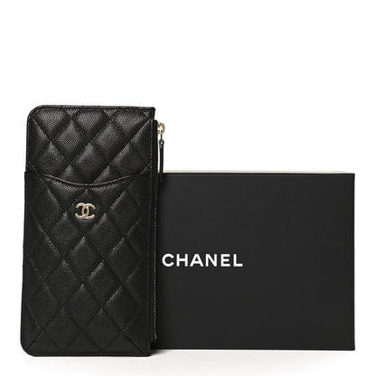 Chanel Caviar Quilted Classic Flat Wallet Pouch Black 12 of 12